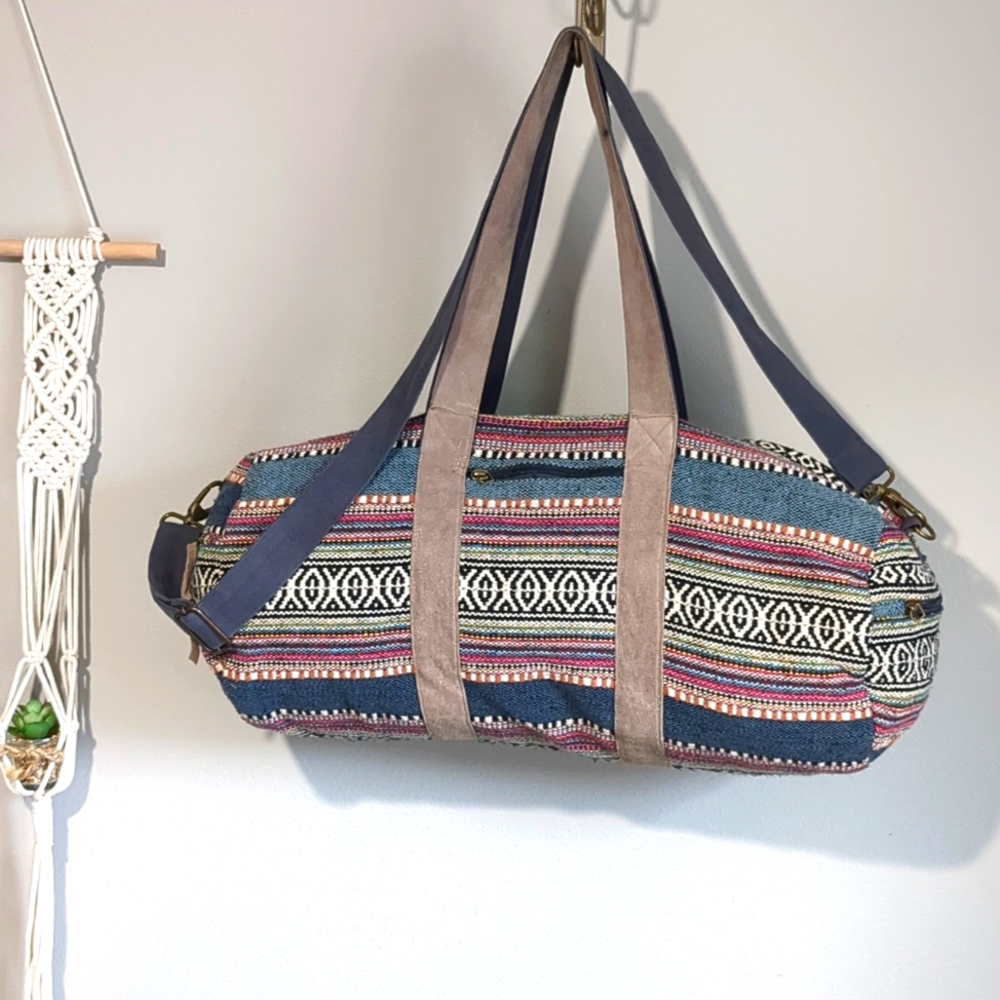 Huiple Embroidery Ethnic Style Large Weekender Duffle Bag